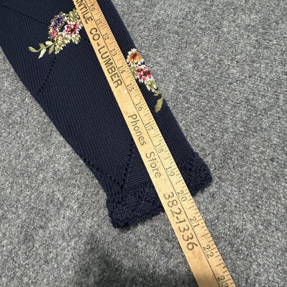 Vtg Marisa Christina II Knit Cardigan Cardigan Womens 2X Floral Rose Buttons - Picture 8 of 14